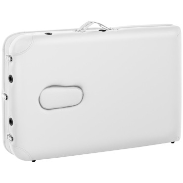 Φορητό πτυσσόμενο κρεβάτι μασάζ τραπέζι μέχρι 180kg Bordeux λευκό