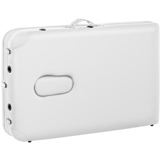 Bärbar vikningsbäddsmassagebord upp till 180 kg Bordeux White