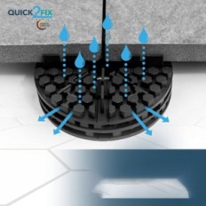 Ležaji gume Quick2Fix Tesnilka 2 × 10 mm 50 kosov. Za teraso plošče