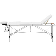 Portatīvā salokāmā gultas masāžas galds līdz 180kg Bordeux White