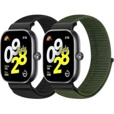Bälten för Xiaomi RedMi Watch 5/4 Smart Band 8 Pro / 9 Pro Nylon Stripes 2 st.