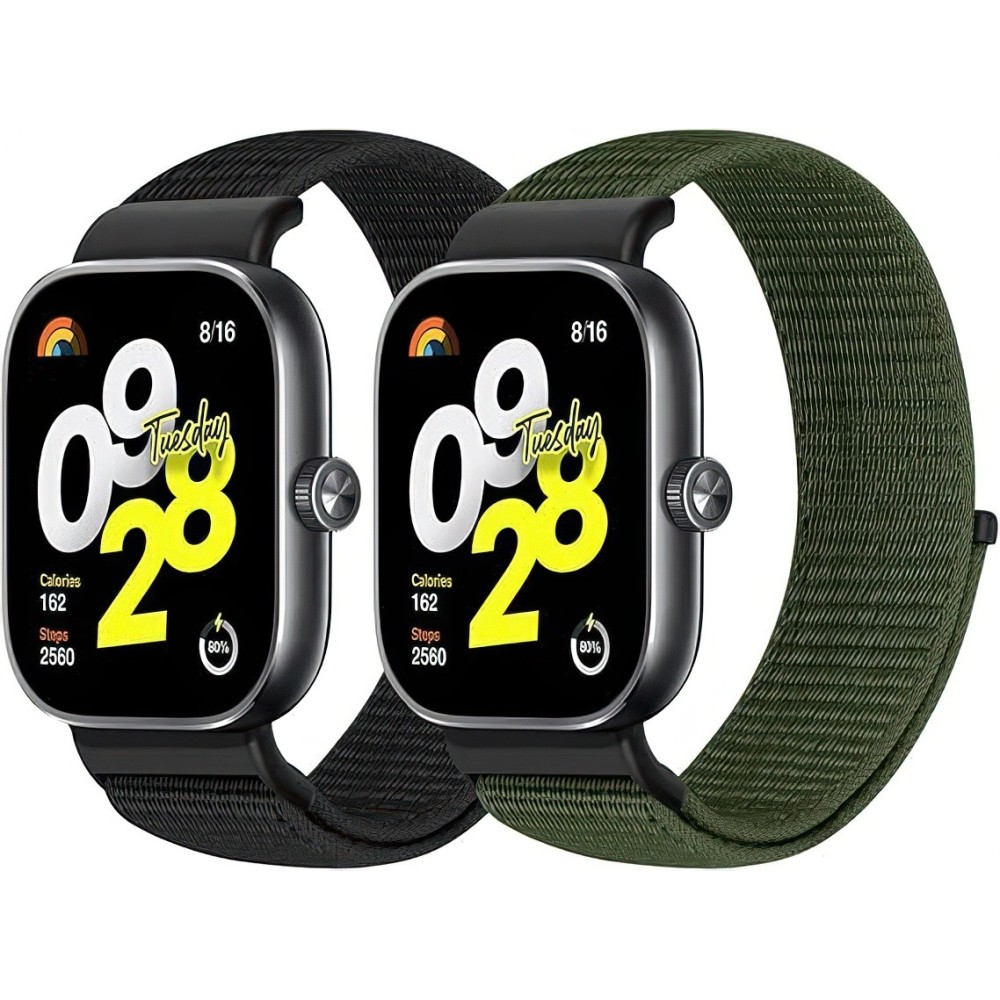 Belts for Xiaomi Redmi Watch 5/4 Smart Band 8 Pro / 9 Pro Nylon stripes 2 pcs.