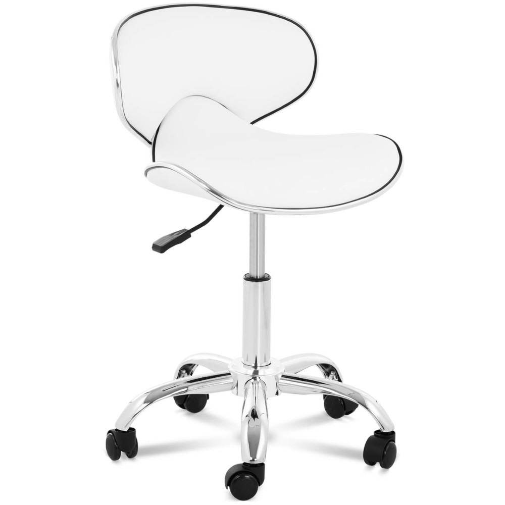 Kozmetični stol na kolesih z White München Backrest
