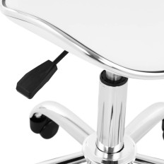 Cosmetic chair on wheels with white munich backrest