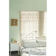 Macrama Curtain Mkono Boho 132х180cm Håndlavet på vinduet eller døren