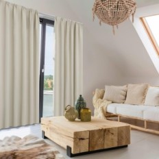 Deconovo 140х245cm μαύρες κουρτίνες χρονισμού. Ένα σύνολο 2 στοιχείων.