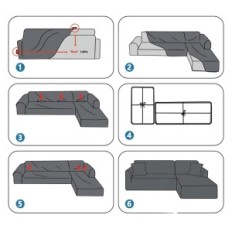 Used Cover for corner L. Ystyle flexible 2 + 2 Light gray places