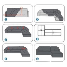 Used Cover for corner L. Ystyle flexible 2 + 2 Light gray places