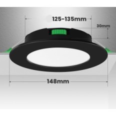 LED Ceiling lamps Built-in Alusso Lighting 10W 750LM black 6 pcs.