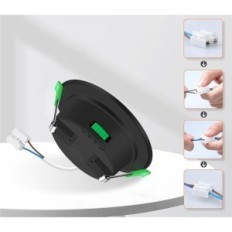 LED-plafondlampen ingebouwde Alusso verlichting 10W 750LM Zwart 6 stks.