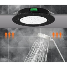 LED stropne svetilke Vgrajene Alusso Lighting 10W 750LM Black 6 kos.