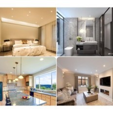 LED Ceiling lamps Built-in Alusso Lighting 10W 750LM black 6 pcs.