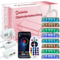 LED osvetlitev roba stekla RGB oashis police z razstavo daljinsko