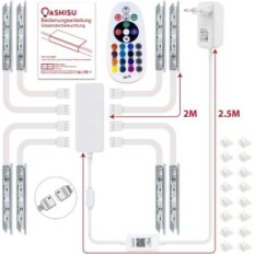 LED paryškinimo krašto stiklo RGB OASHIS lentynos su parodos nuotoliniu būdu