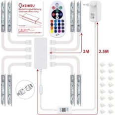 LED-markering Rand Glass RGB Oashis-planken met expositie op afstand