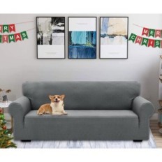 Dekking voor een 2-bed-sofa van 4 bedden met grijze armleuningen