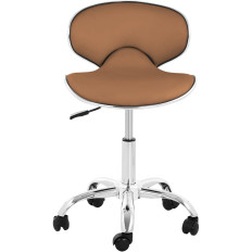 Καλλυντική καρέκλα σε τροχούς με το Backrest Cappuccino του Μονάχου