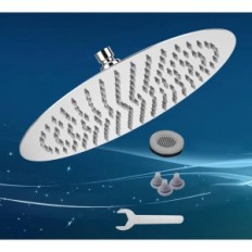 Pommeau de douche de pluie Viscolan d'occasion 40,5 cm Tour 304 Chrome