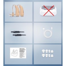 Epätäydelliset kuulokkeet, joissa on melun vähentäminen DelMicure VHP-1011 -näyttely