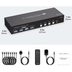 KVM 4xpc 2xmonitor vpfet 8k60hz / 4k144hz dp34 hdmi2.1 4xusb 3.0