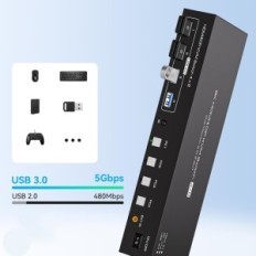 KVM 4xpc 2xmonitor vpfet 8k60hz / 4k144hz dp34 hdmi2.1 4xusb 3.0