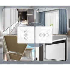 Interruptor de rolos de WiFi 2.5D Moes com temporizador e controle de voz Alexa / Google 4 PCs.