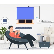 WiFi 2.5D Moes Roller-omkopplare med timer och röstkontroll Alexa / Google 4 st.