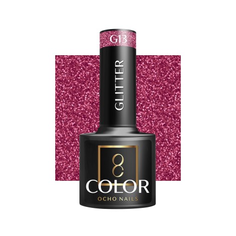 OCHO NAILS Hybride nagellak glitter G13 - 5 g — vooraanzicht