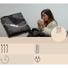 Heating blanket Heating graphner 180x130 cm Flannel 10th Temp LCD Timer 10h