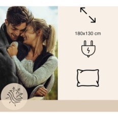 Koc elektryczny grzewczy Grafner 180x130 cm flanelowy 10 temp LCD timer 10h