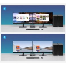 Bytt KVM VEDindust HDMI + DisplayPort 2XPC 2xmonitory 4K120Hz 8K60Hz USB3.0