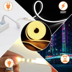 LED 220V 50m nastro impermeabile IP65 YOODI EU-D284 120 LED / m con alimentazione e controller