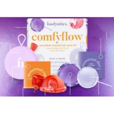 ComfyFlow kuukautiskierto. 5 kpl ja monikäyttöiset asemat kotelosta