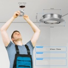 Použité Rotační LED světlompy 12 ks. 6W IP44 pro koupelnu 3-stupňů tepla bílá 3000k