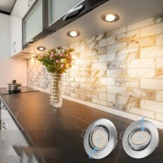 Käytetyt pyörivät LED-ajovalot 12 kpl. 6W IP44 kylpyhuone 3 asteen lämpö valkoinen 3000k