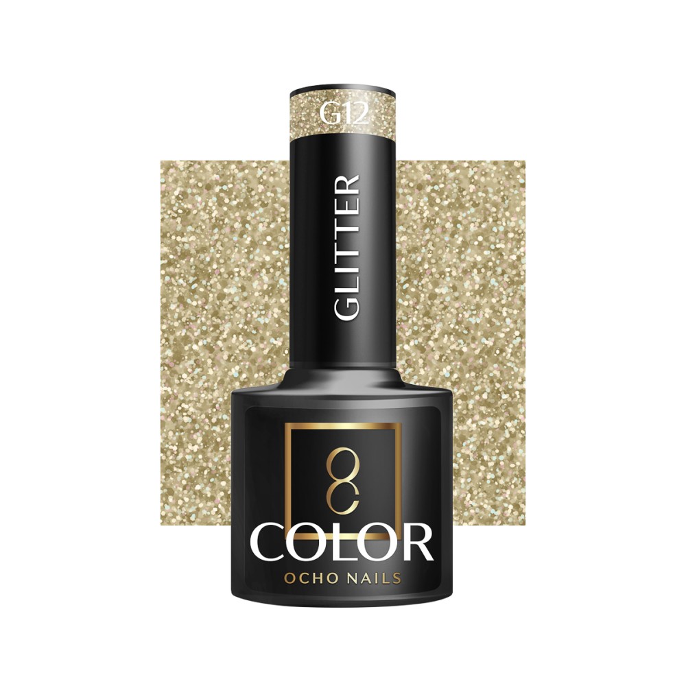 OCHO NAILS Hybrid neglelak glitter G12 - 5 g — forfra