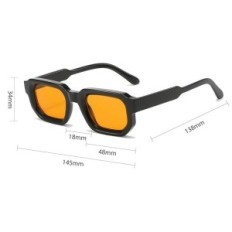 Okulary przeciwsłoneczne RUNHUIS RHS688 retro prostokątne unisex z grubą oprawką