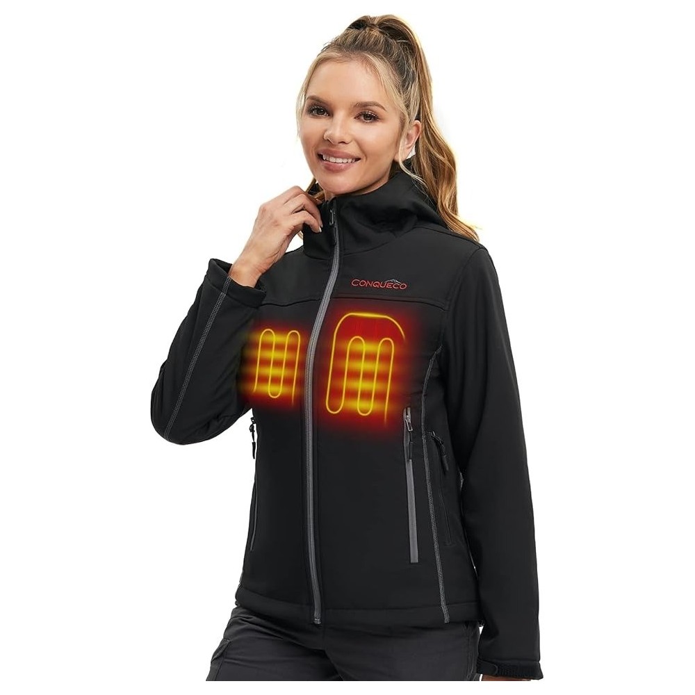 Beheizte Jacke wasserdicht und winddichtes Conqueco XL für die Arbeit und jeden Tag