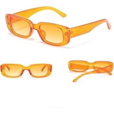 Gafas de sol rectangulares retro Runhuis Unisex Pequeño Plaza Vintage