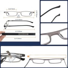 Glasses for reading Kokobin Gray 1D TR90 with UV filter and blue light