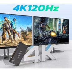 KVM TJCXELE 4K120HZ HDMI 2xpc 2xmonitor HDMI 3.0 Interruptor con controlador de escritorio