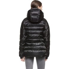 Jakke dame quiltet ned hooded orolay kort blank l