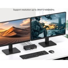 Nepopolna KVM HDMI Switch 2XPC 2xMonitor 4K60Hz USB 3.0 Dvojni zaslon