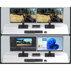 Epätäydellinen KVM HDMI Switch 2xpc 2xMonitor 4k60hz USB 3.0 Double Näytössä