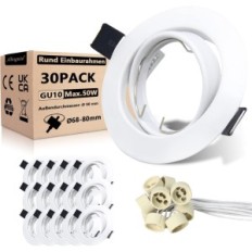 LED AllosGute GU10 Footlights de entrada 30 PCS. Para blanco mate incorporado