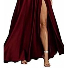 Damenkleid Ecdahicc Satynnyne Abendcunst mit Pocks v / Hi-Hals Größe S