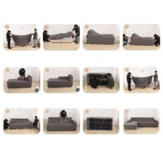 Used Cover for Corner L 2 + 3 OS. for washing gray-blue JAOTTO