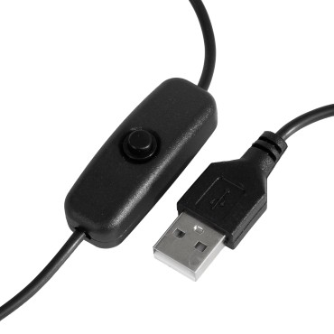 Lámpara de escritorio UV Glow Snake negra — detalle de los controles