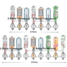 Gebraucht / beschädigter Alkoholspender für 4-Flaschen-Flaschen. Optikleiste