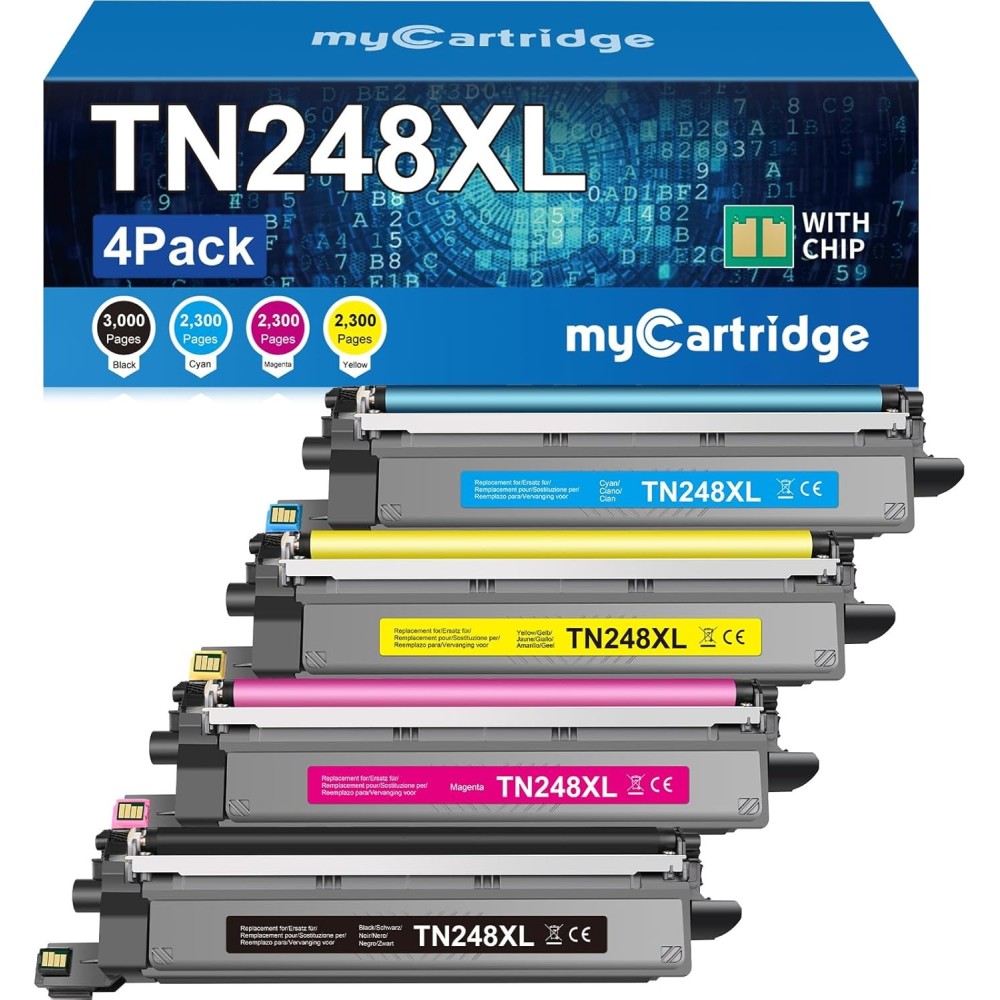 Toner TN-248XL compatible for Brother MFC-L3760CDW (black) 4 pcs.